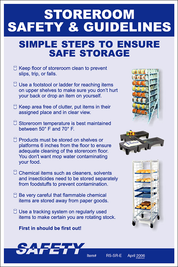 Storeroom Safety Guideline Poster – HRPosterStore